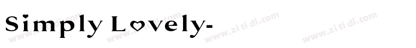 Simply Lovely字体转换